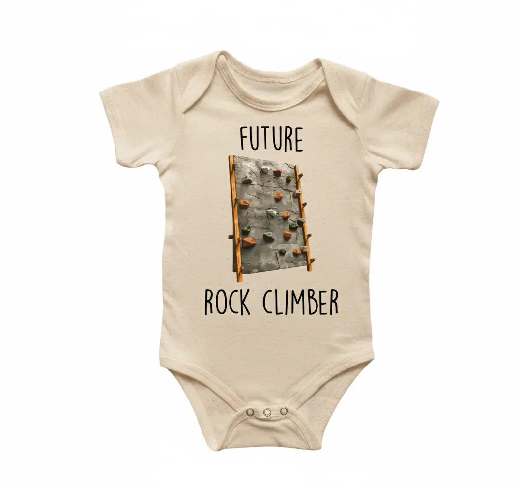 Rock Climbing Bouldering - Baby Boy Girl Clothes Infant Bodysuit Funny Cute Newborn  Funny Cute Onesie® | North Fork Forager LLC