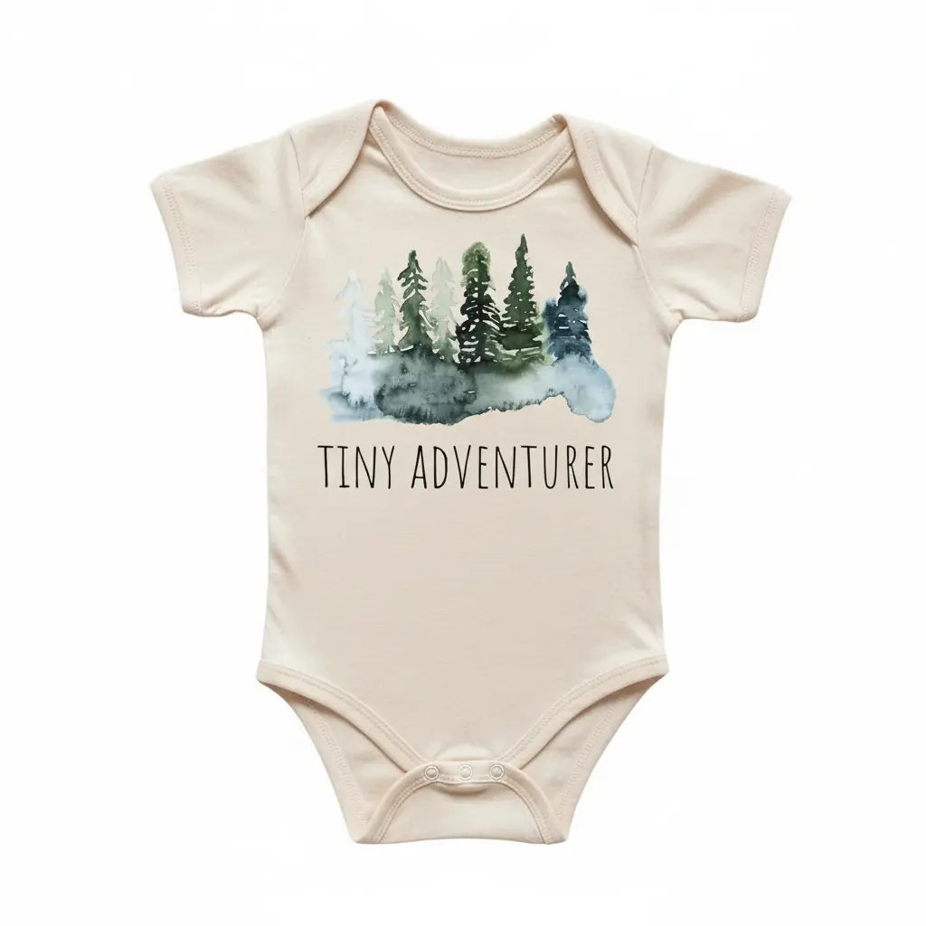 Tiny Adventure Outdoors - Baby Boy Girl Clothes Infant Bodysuit Funny Cute Newborn  Funny Cute Onesie® | North Fork Forager LLC