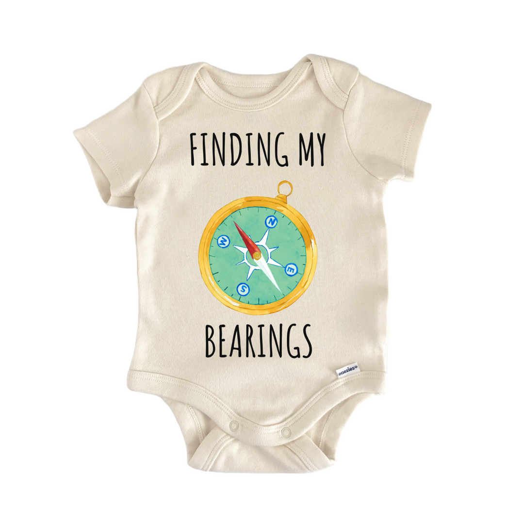 Camping Hiking Compass Bearings Baby Gift Baby Bodysuit