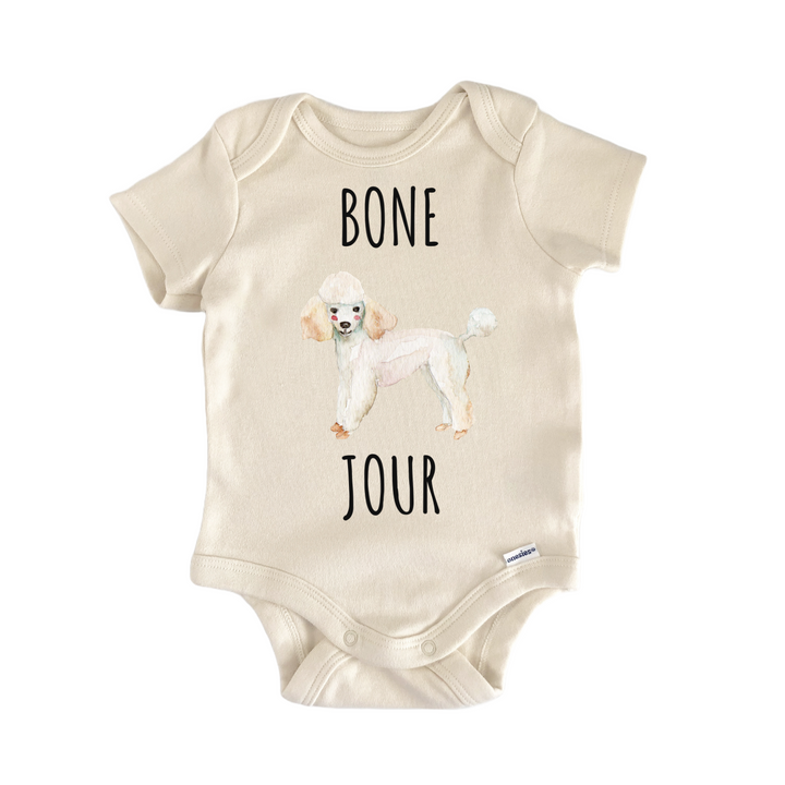 French Poodle Dog France Baby Gift Baby Bodysuit