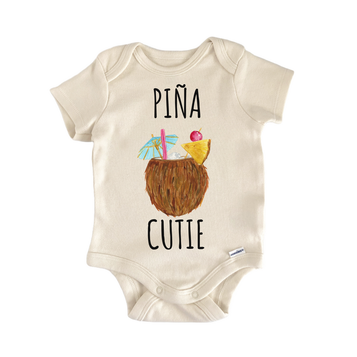 Pina Colada Cocktail Coconut Tropical Baby Gift Baby Bodysuit