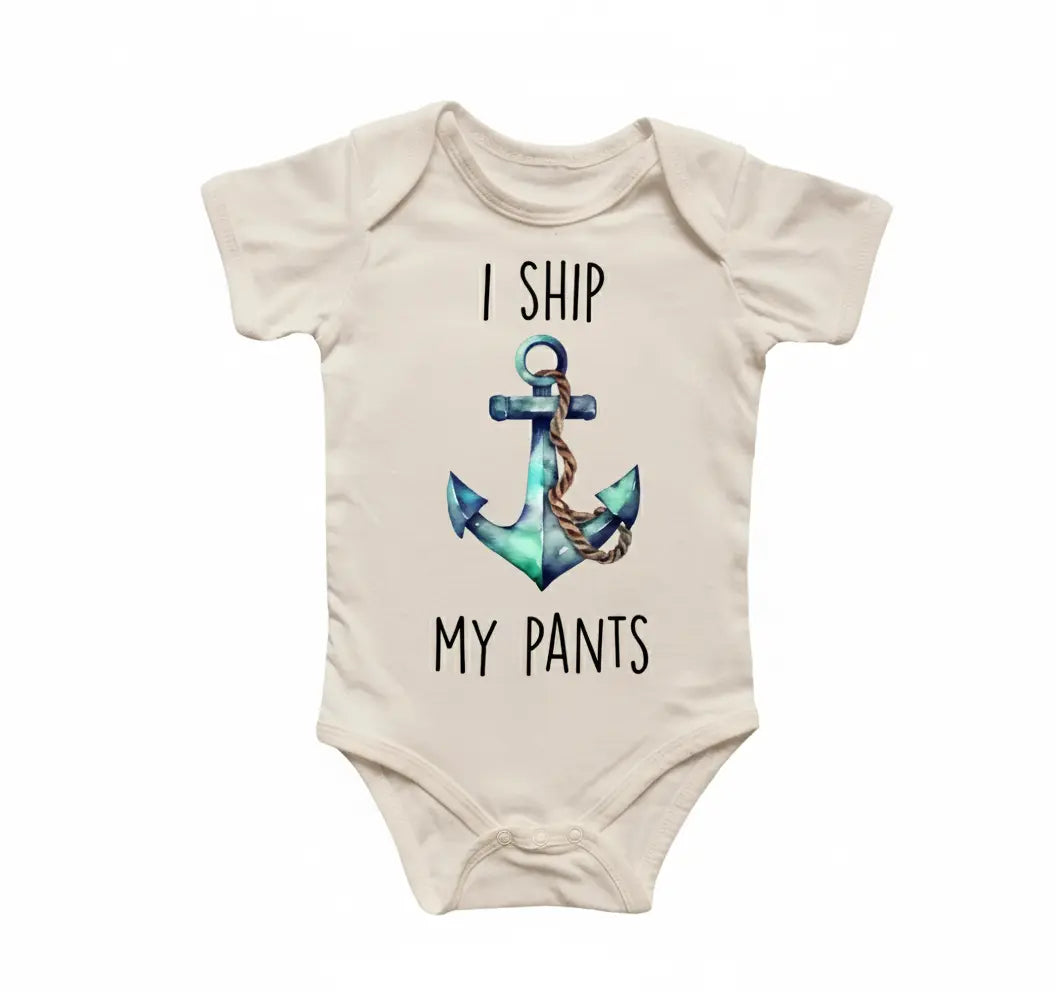 Boat Anchor Nautical - Baby Boy Girl Clothes Infant Bodysuit Funny Cute Newborn 5  Funny Cute Onesie® | North Fork Forager LLC