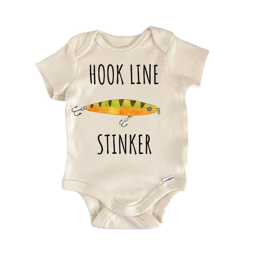Hook Line Stinker Fishing Fisherman Baby Gift Baby Onesie®