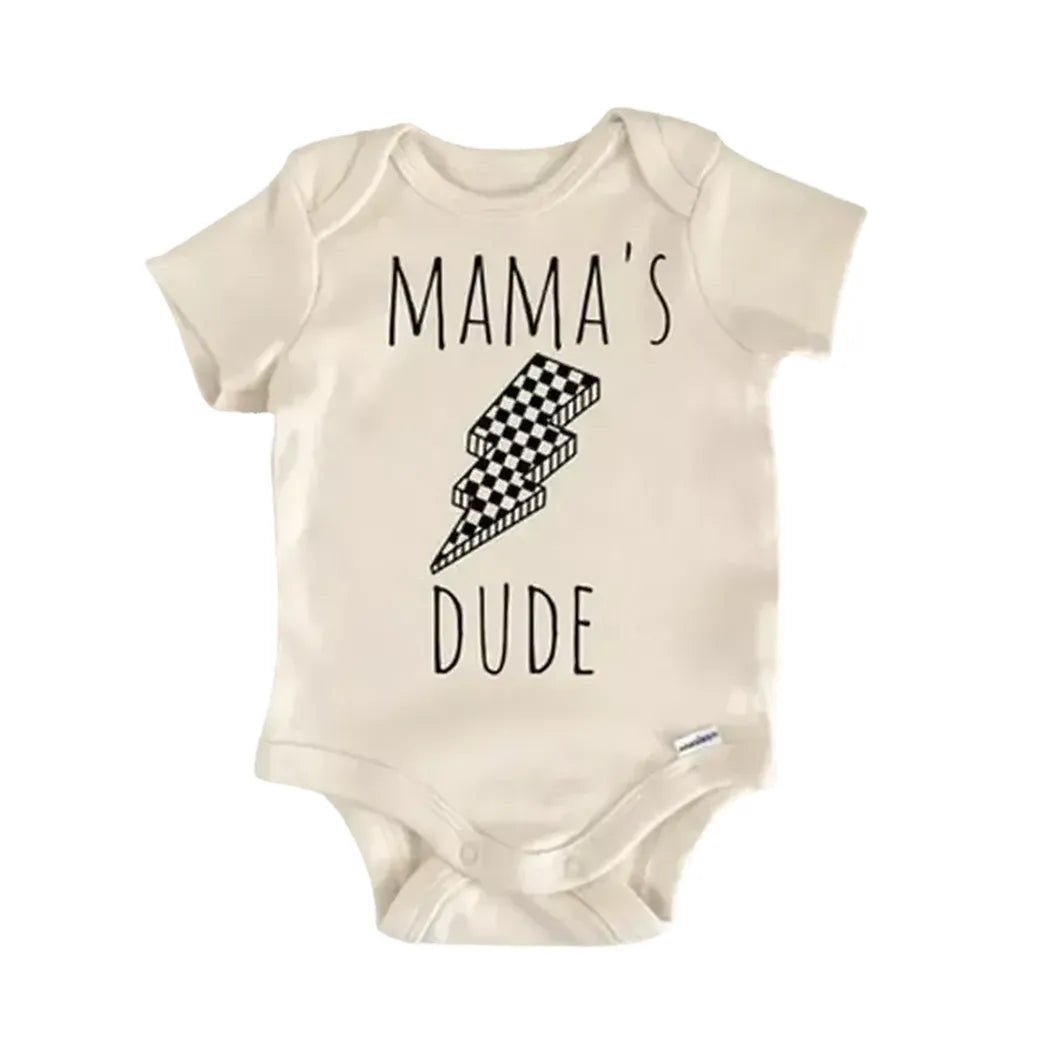 Retro Lightning Mama  - Baby Boy Girl Clothes Infant Onesie® Funny Cute Newborn GS1  Funny Cute Onesie® | North Fork Forager LLC