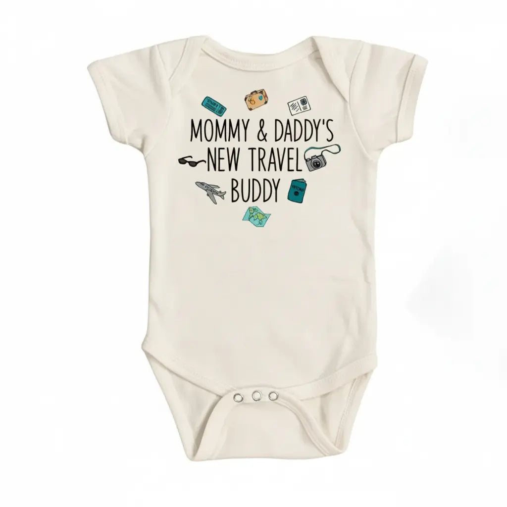 Travel Buddy - Baby Boy Girl Clothes Infant Onesie® Funny Cute Newborn GS1  Funny Cute Onesie® | North Fork Forager LLC
