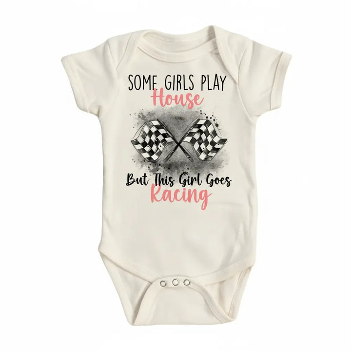 Racing Pink - Baby Boy Girl Clothes Infant Onesie® Funny Cute Newborn GS1  Funny Cute Onesie® | North Fork Forager LLC