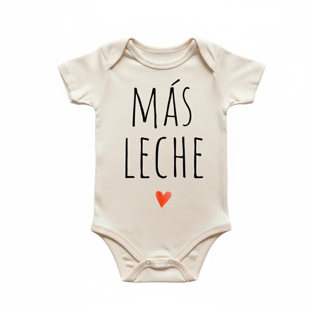 Mas Leche Milk Spanish Mexican - Baby Boy Girl Clothes Infant Onesie® Funny Cute Newborn GS1  Funny Cute Onesie® | North Fork Forager LLC