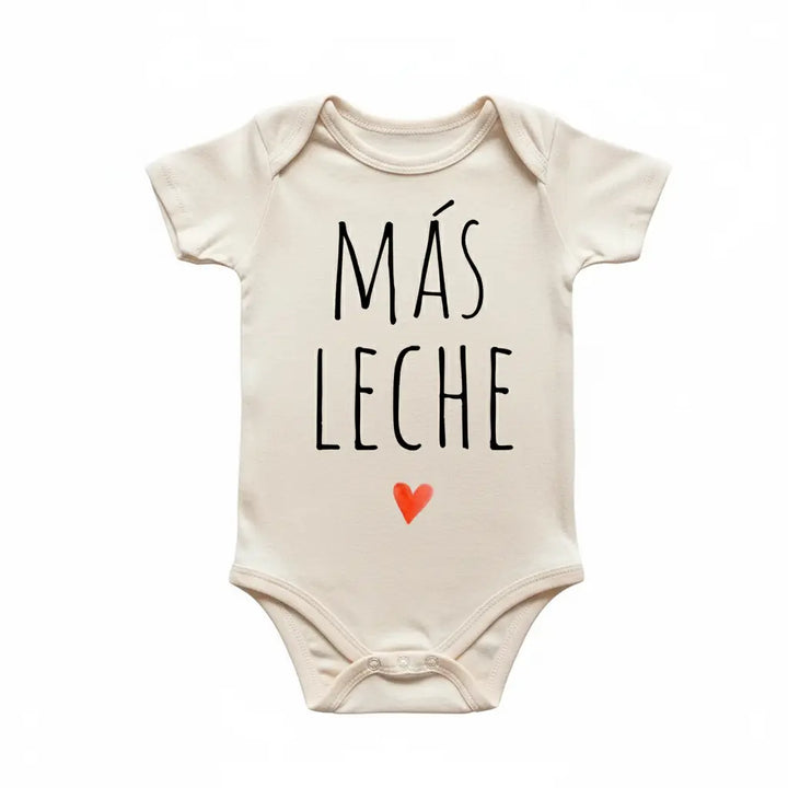 Mas Leche Milk Spanish Mexican - Baby Boy Girl Clothes Infant Onesie® Funny Cute Newborn GS1  Funny Cute Onesie® | North Fork Forager LLC