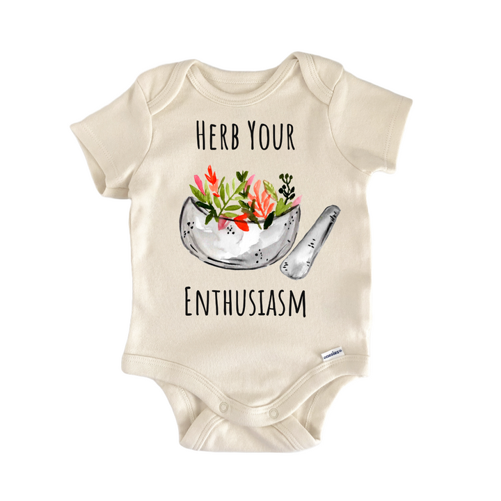 Mortar and Pestle Herb Spice Garden Infant Gift Baby Onesie®