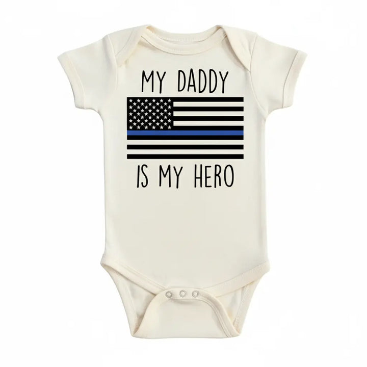 Police Officer Thin Blue Line - Baby Boy Girl Clothes Infant Bodysuit Funny Cute Newborn  Funny Cute Onesie® | North Fork Forager LLC