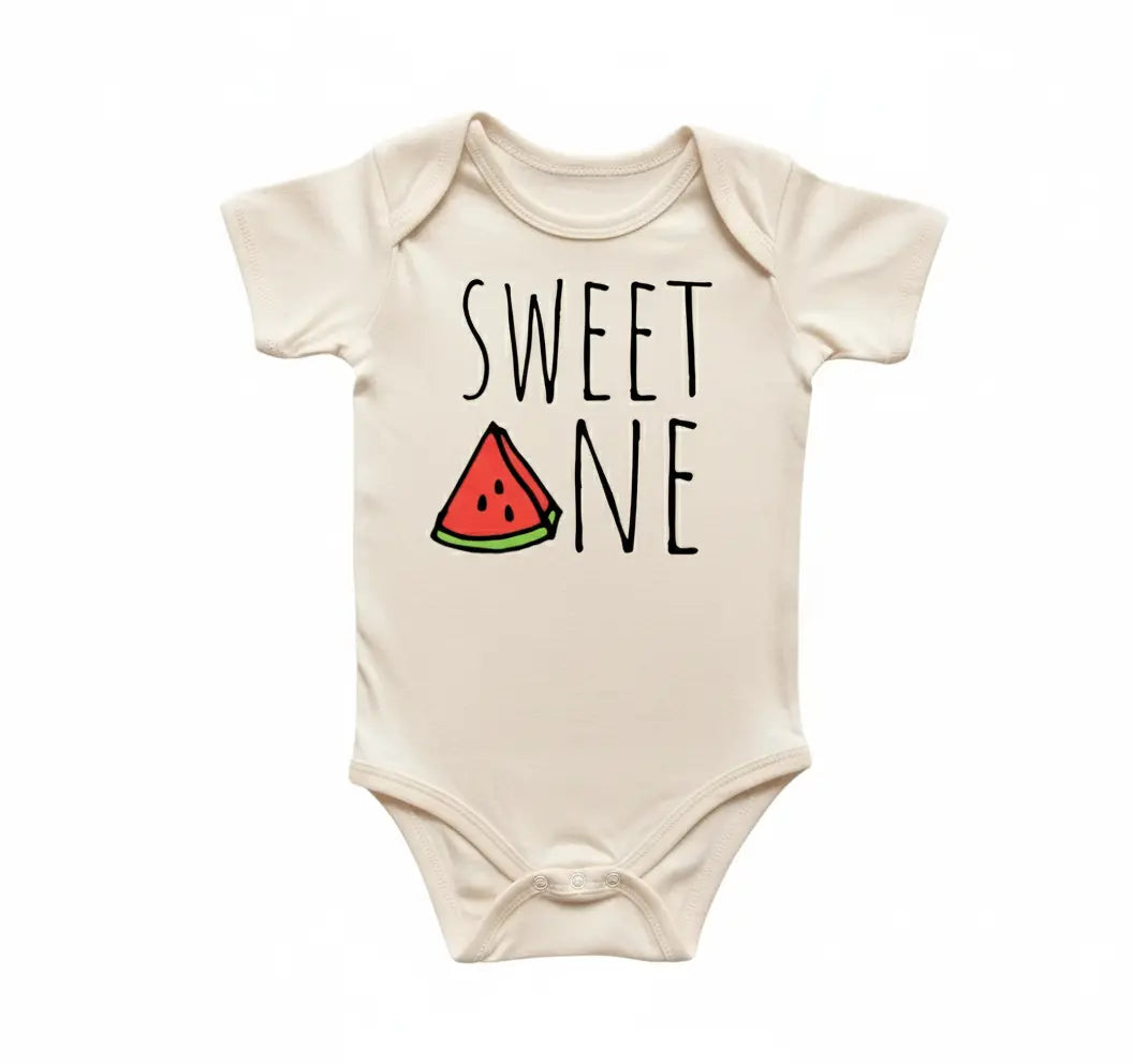 Watermelon Sweet One Birthday - Baby Boy Girl Clothes Infant Bodysuit Funny Cute Newborn  Funny Cute Onesie® | North Fork Forager LLC