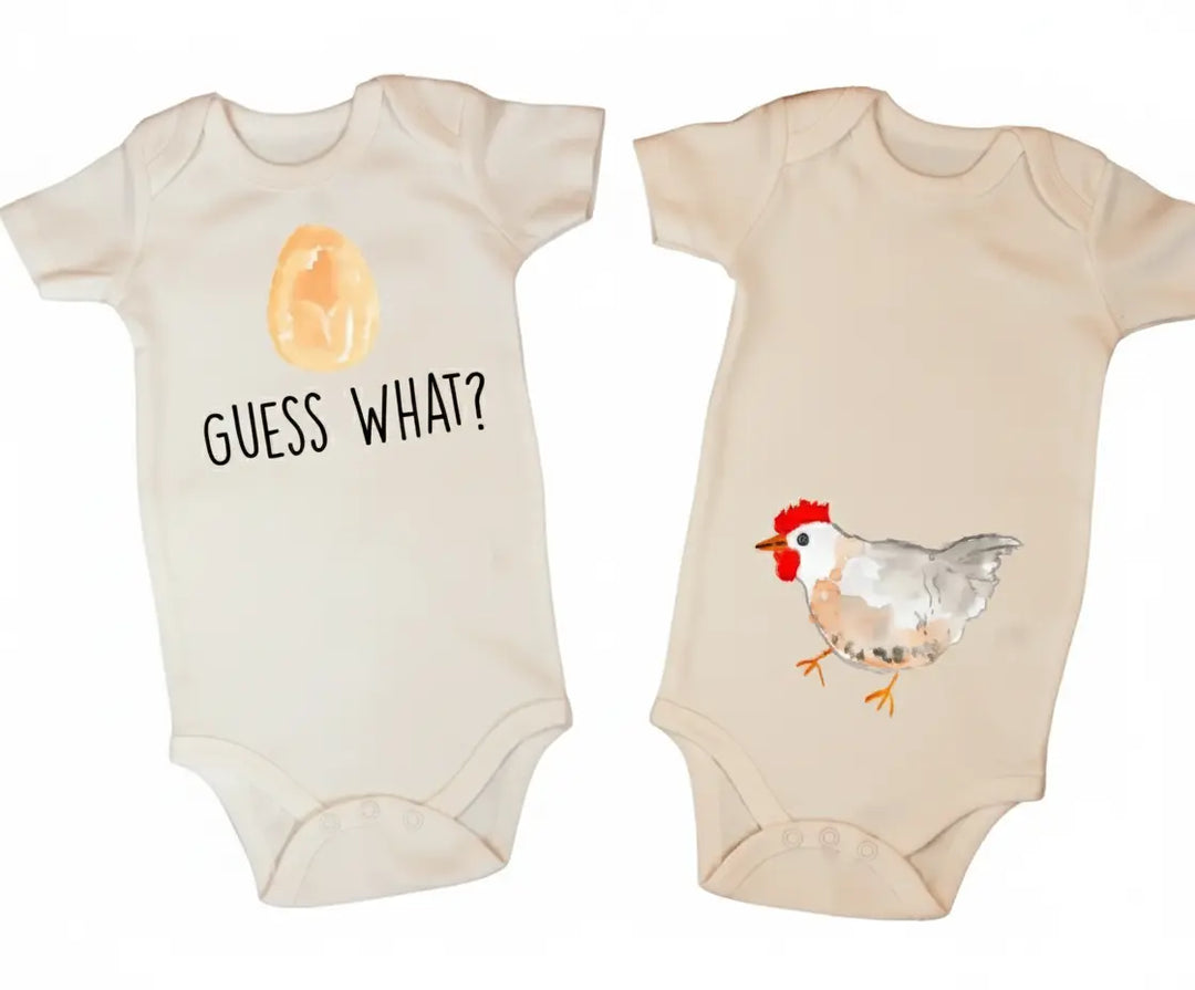 Chicken Guess What - Baby Boy Girl Clothes Infant Onesie® Funny Cute Newborn GS1  Funny Cute Onesie® | North Fork Forager LLC