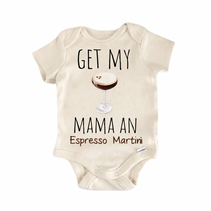 Expresso Martini Cocktail Newborn Baby Onesie® Bodysuit GS1