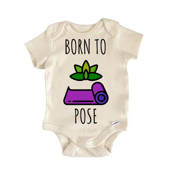 Yoga Pose Lotus Baby Gift Baby Bodysuit