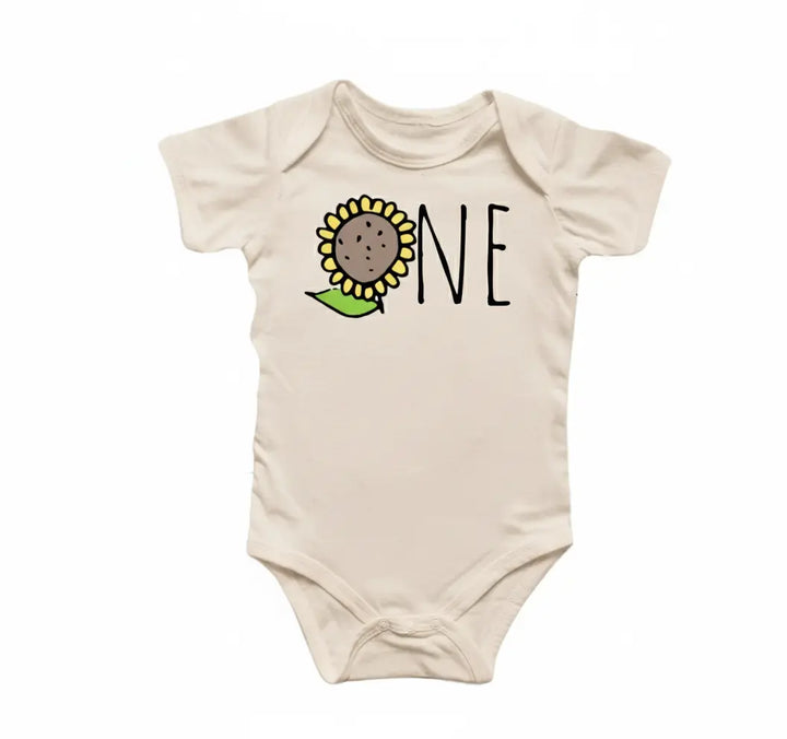 Sunflower Birthday - Baby Boy Girl Clothes Infant Bodysuit Funny Cute Newborn  Funny Cute Onesie® | North Fork Forager LLC