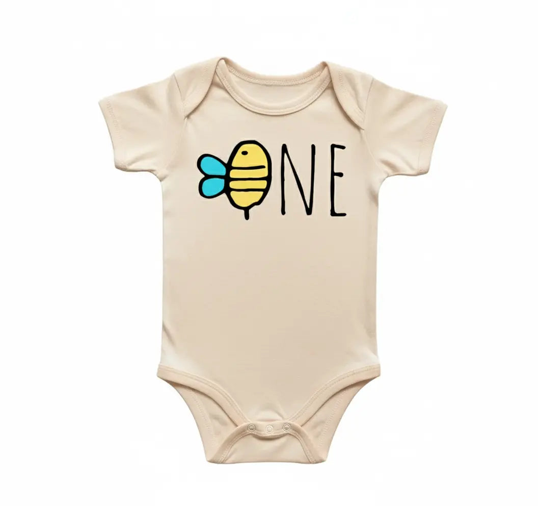 Bee Birthday One - Baby Boy Girl Clothes Infant Bodysuit Funny Cute Newborn  Funny Cute Onesie® | North Fork Forager LLC