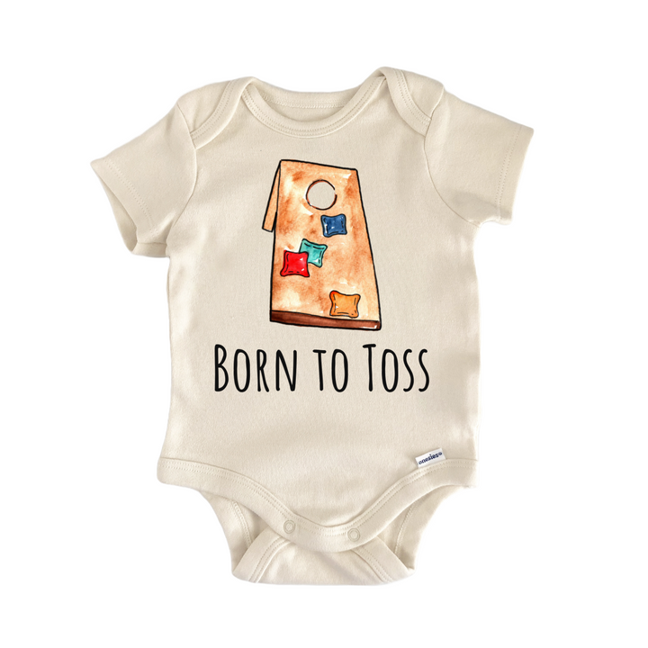 Born To Toss Cornhole Newborn Gift Baby Onesie®