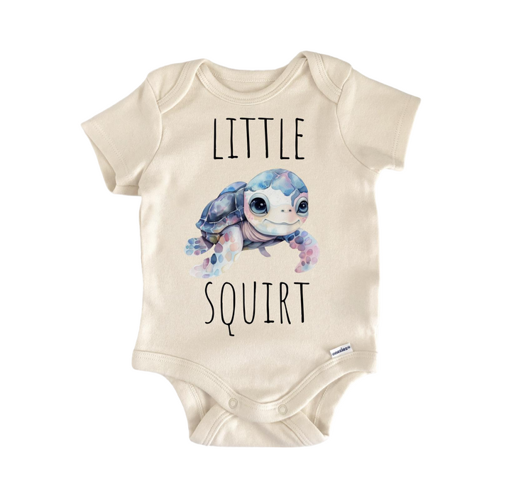 Little Squirt Turtle - Baby Boy Girl Clothes Infant Bodysuit Funny Cute Newborn  Funny Cute Onesie® | North Fork Forager LLC