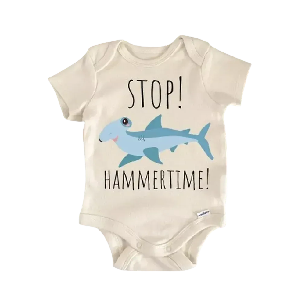 Hammerhead Shark Hammer Time - Baby Boy Girl Clothes Infant Bodysuit Funny Cute Newborn  Funny Cute Onesie® | North Fork Forager LLC