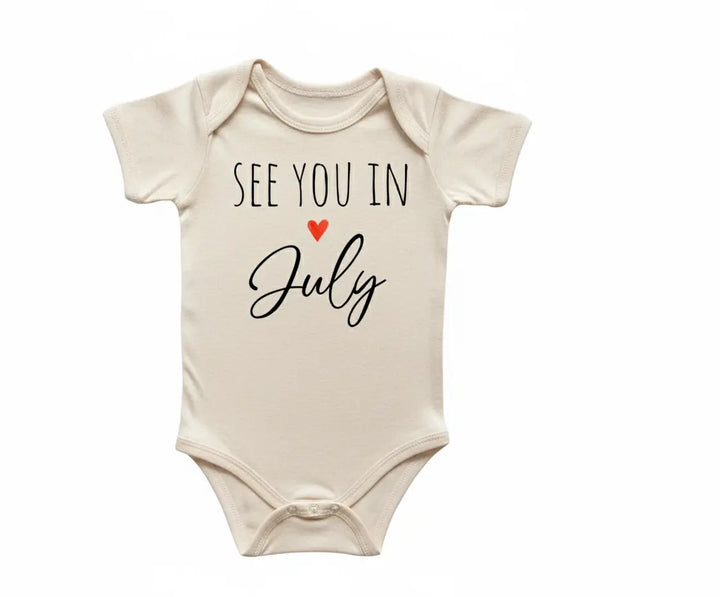 July Baby Announcement - Baby Boy Girl Clothes Infant Bodysuit Funny Cute Newborn  Funny Cute Onesie® | North Fork Forager LLC