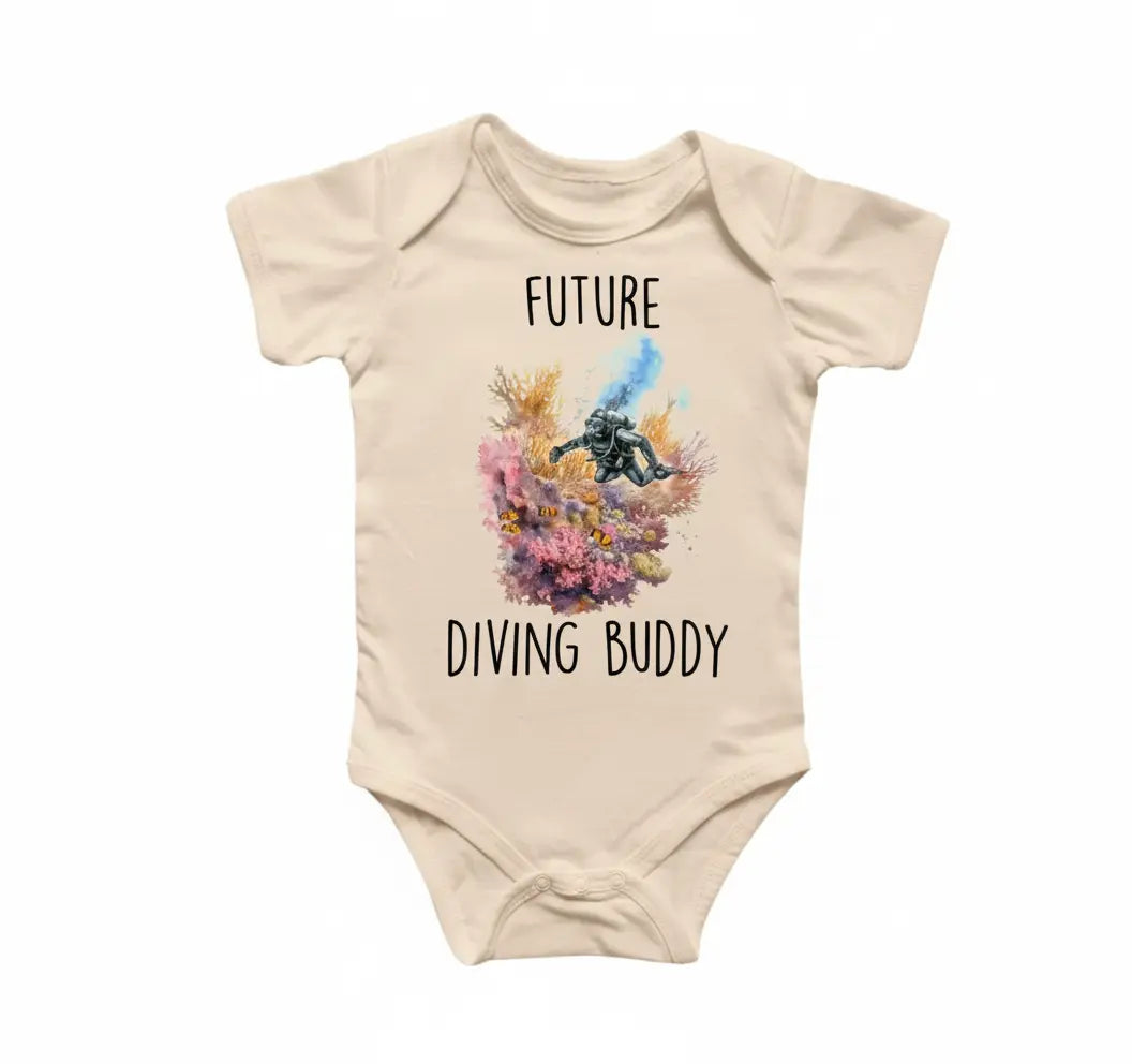 Scuba Diver - Baby Boy Girl Clothes Infant Bodysuit Funny Cute Newborn 6  Funny Cute Onesie® | North Fork Forager LLC