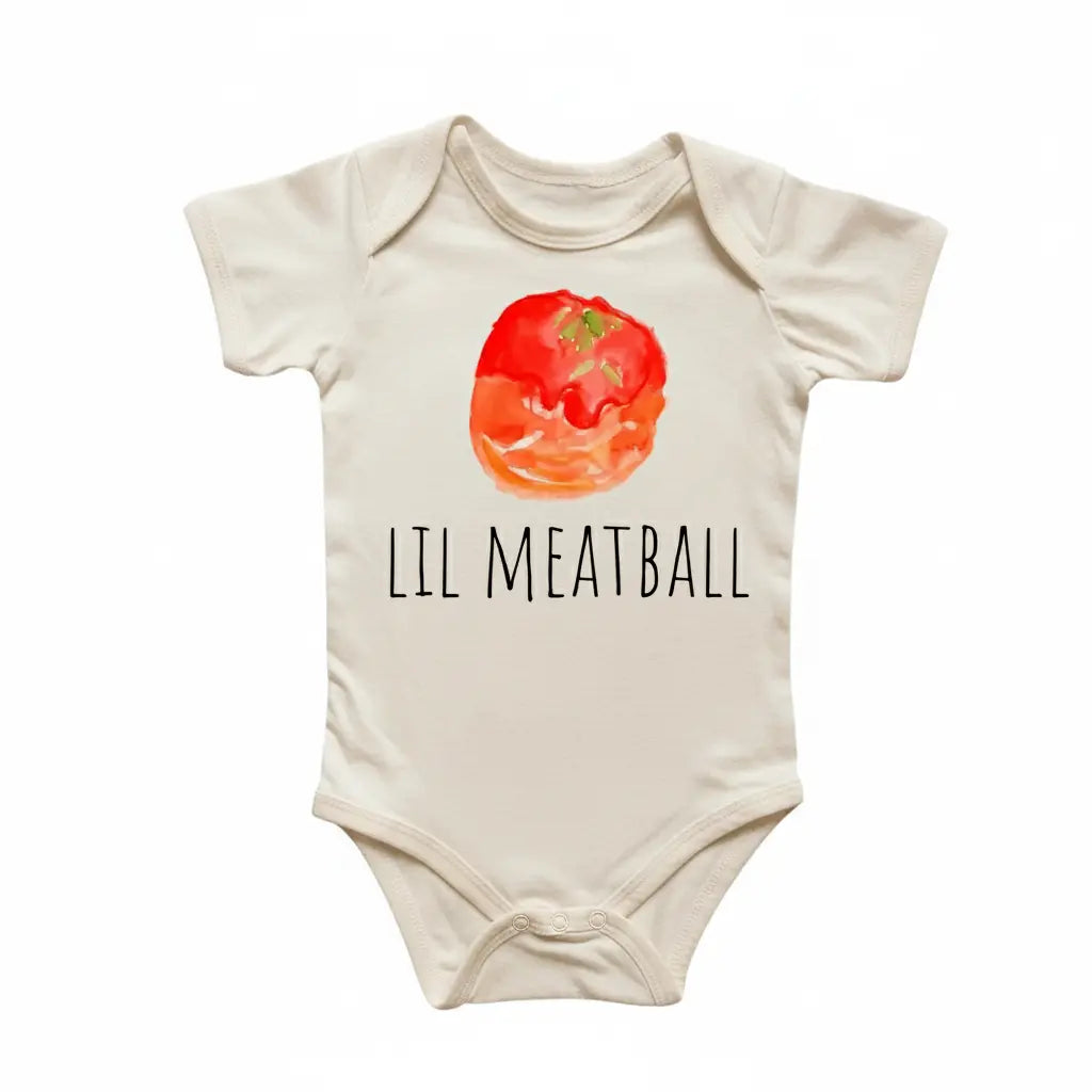 Meatball Little Italian - Baby Boy Girl Clothes Infant Bodysuit Funny Cute Newborn  Funny Cute Onesie® | North Fork Forager LLC