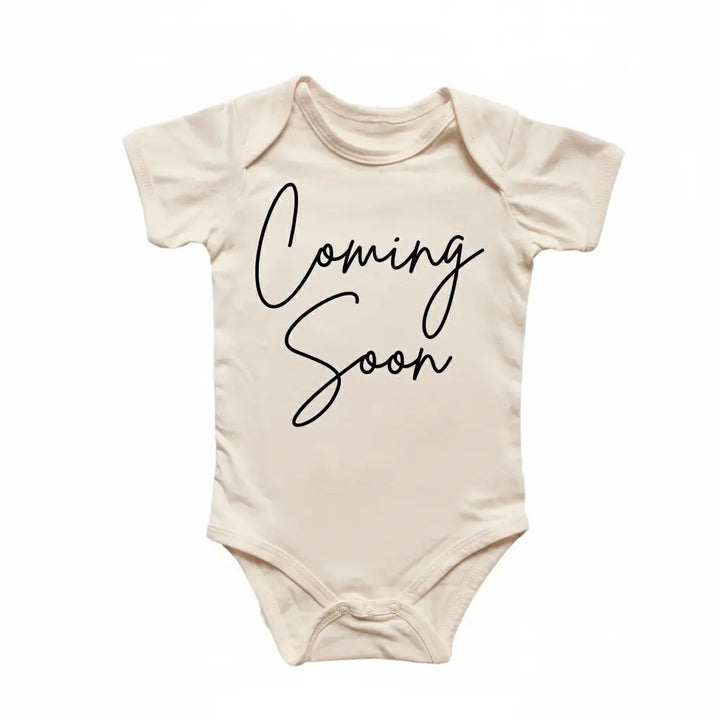 Coming Soon Announcement - Baby Boy Girl Clothes Infant Bodysuit Funny Cute Newborn  Funny Cute Onesie® | North Fork Forager LLC