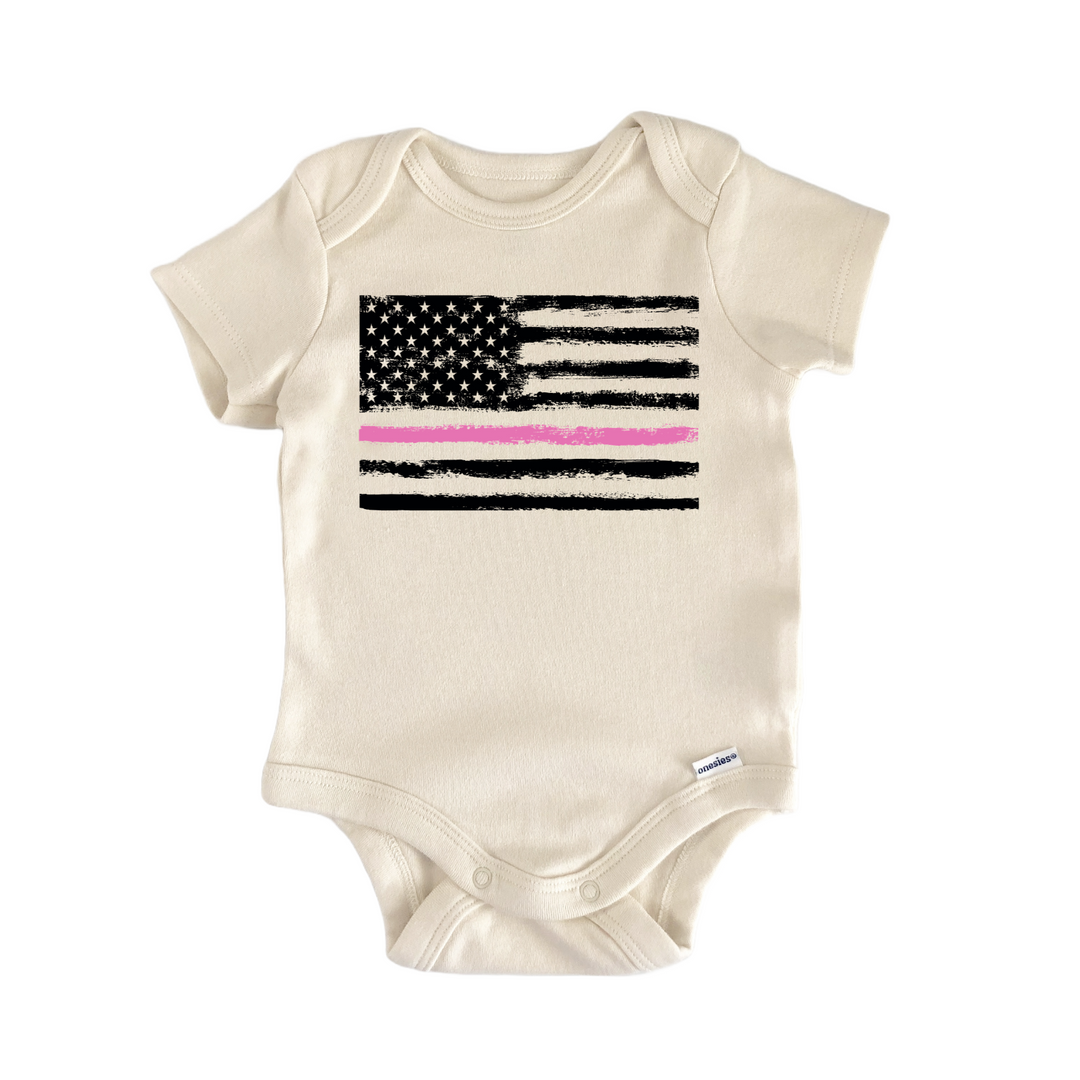 Woman First Responder Girl Flag Baby Gift Baby Onesie®
