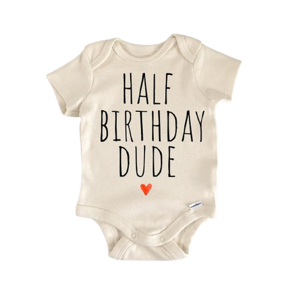 Half Birthday 6 Months - Baby Boy Girl Clothes Infant Bodysuit Funny Cute Newborn