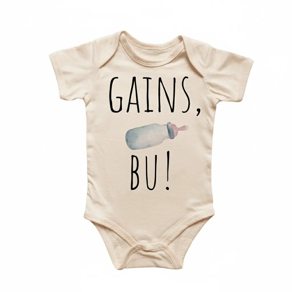 Gains Bu Hawaii - Baby Boy Girl Clothes Infant Bodysuit Funny Cute Newborn  Funny Cute Onesie® | North Fork Forager LLC