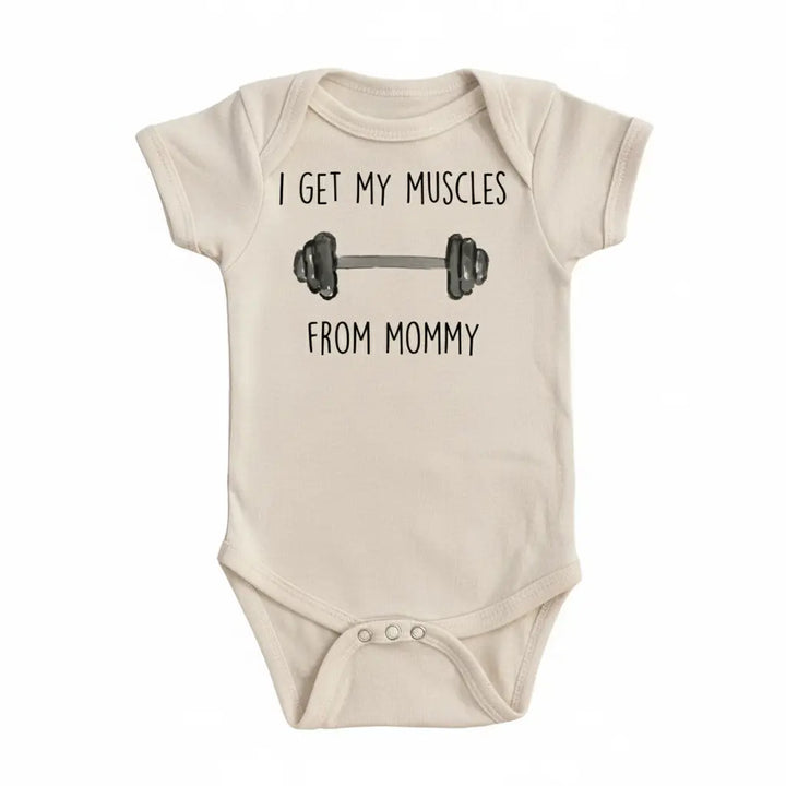 Gym Muscles Mommy - Baby Boy Girl Clothes Infant Onesie® Funny Cute Newborn GS1  Funny Cute Onesie® | North Fork Forager LLC