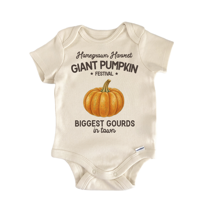 Giant Pumpkin Gourd Fall Farm Baby Gift Baby Onesie®