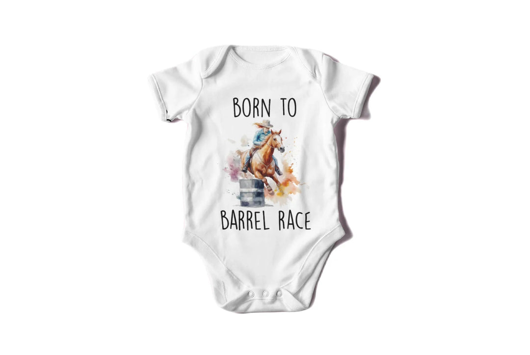 Barrel Racer - Baby Boy Girl Clothes Infant Bodysuit Funny Cute Newborn Onesie