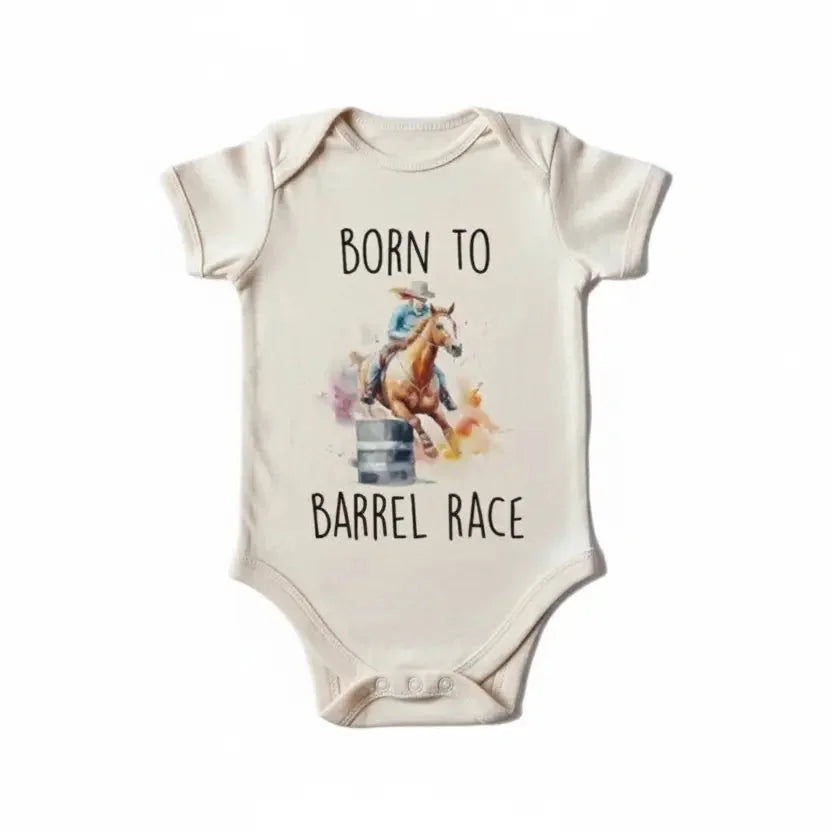 Barrel Racer - Baby Boy Girl Clothes Infant Onesie® Funny Cute Newborn GS1  Funny Cute Onesie® | North Fork Forager LLC