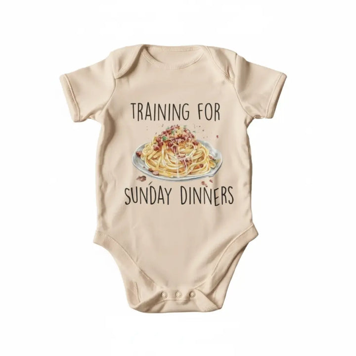 Italian Pasta - Baby Boy Girl Clothes Infant Bodysuit Funny Cute Newborn 7  Funny Cute Onesie® | North Fork Forager LLC