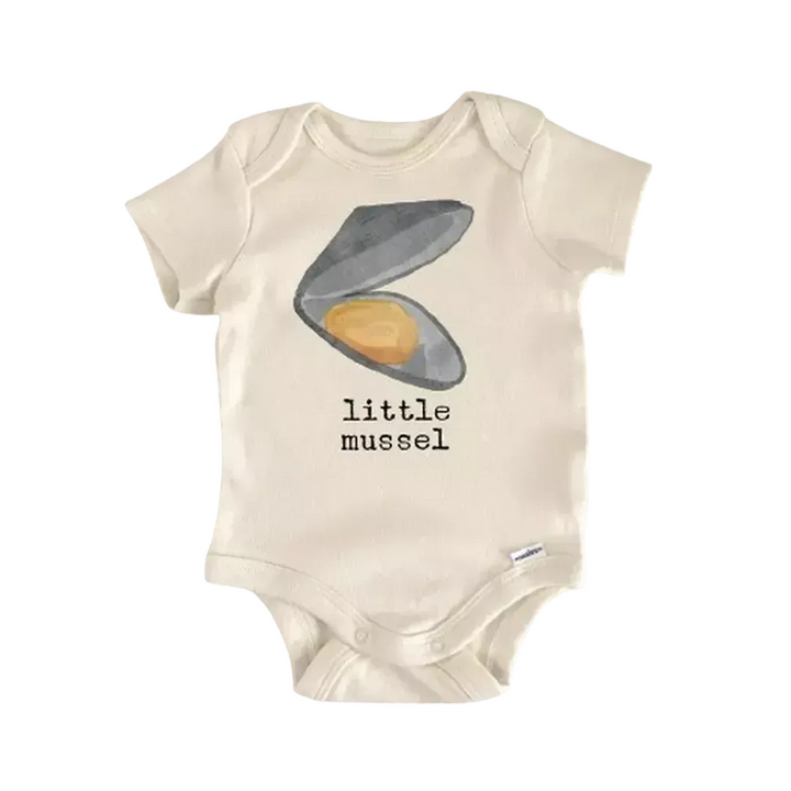 Mussel Seafood Oyster - Baby Boy Girl Clothes Infant Bodysuit Funny Cute Newborn  Funny Cute Onesie® | North Fork Forager LLC