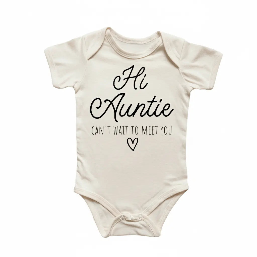 Hi Aunt Auntie  - Baby Boy Girl Clothes Infant Bodysuit Funny Cute Newborn  Funny Cute Onesie® | North Fork Forager LLC