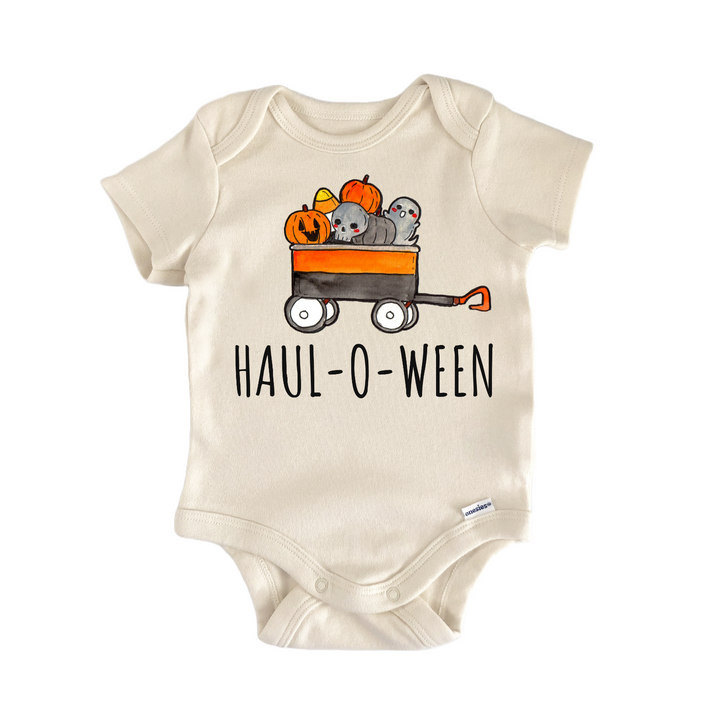 Pumpkin Halloween Wagon Infant Gift Baby Onesie®