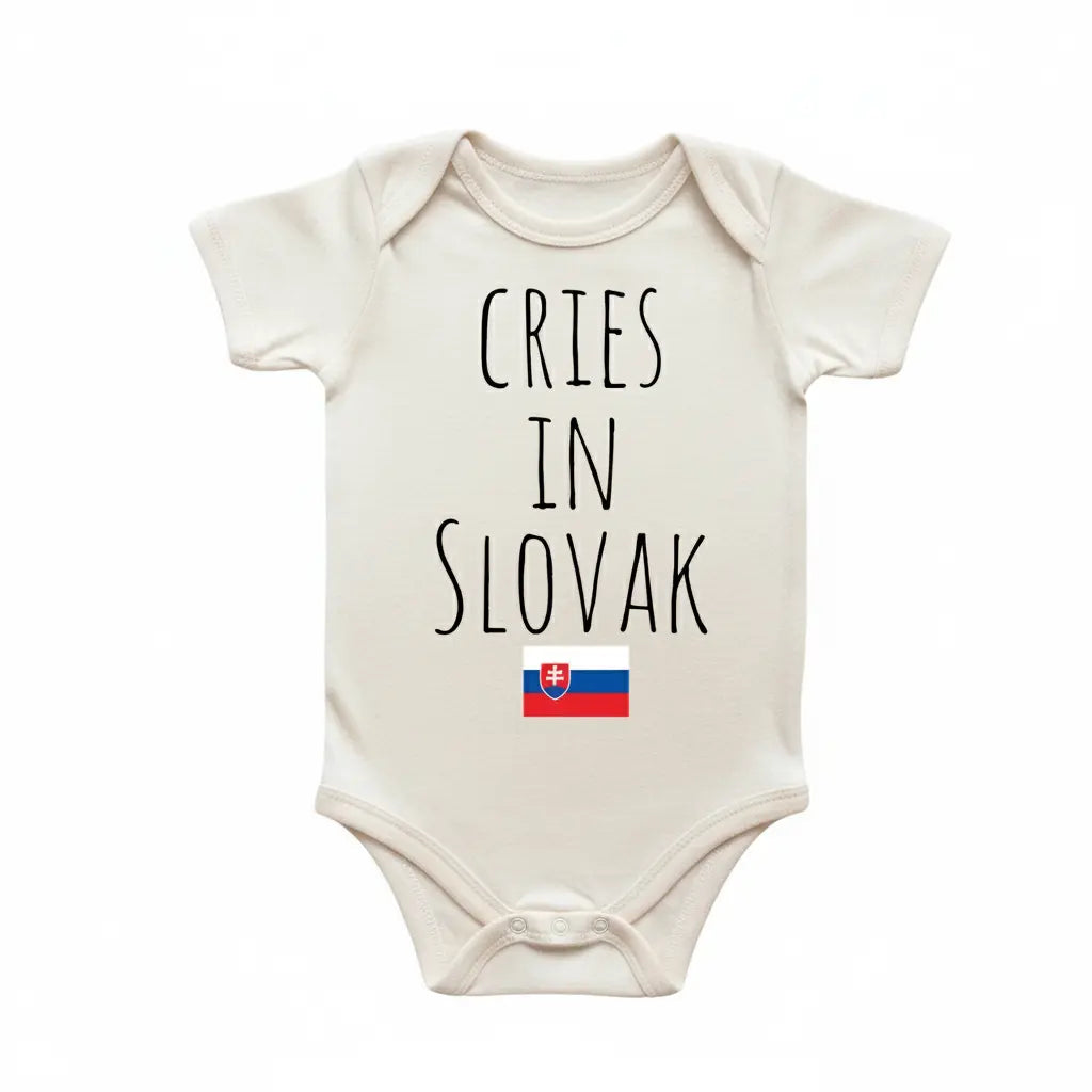 Slovakian Slovakia Cry - Baby Boy Girl Clothes Infant Bodysuit Funny Cute Newborn  Funny Cute Onesie® | North Fork Forager LLC