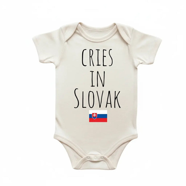 Slovakian Slovakia Cry - Baby Boy Girl Clothes Infant Bodysuit Funny Cute Newborn  Funny Cute Onesie® | North Fork Forager LLC