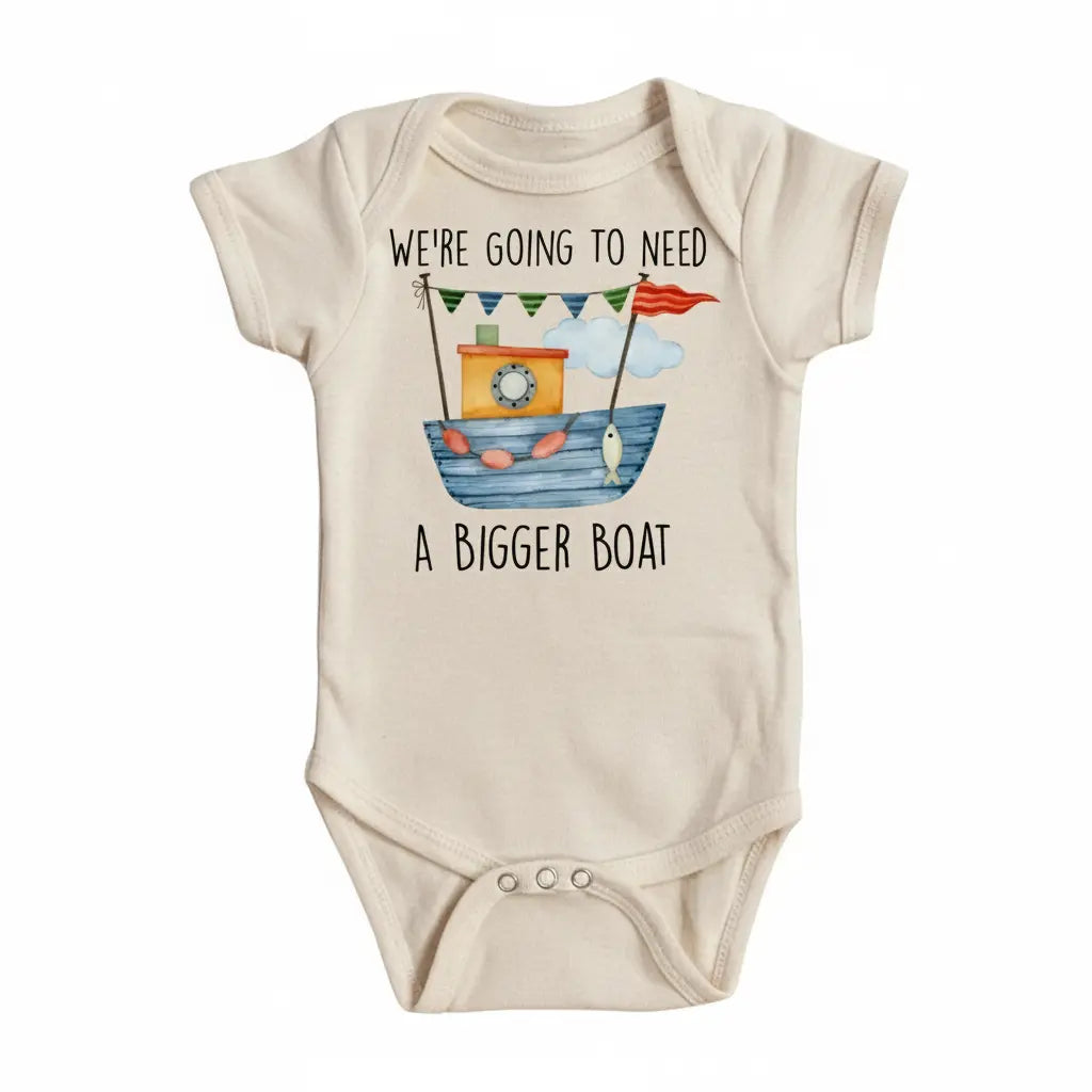 Bigger Boat Shark - Baby Boy Girl Clothes Infant Onesie® Funny Cute Newborn GS1  Funny Cute Onesie® | North Fork Forager LLC
