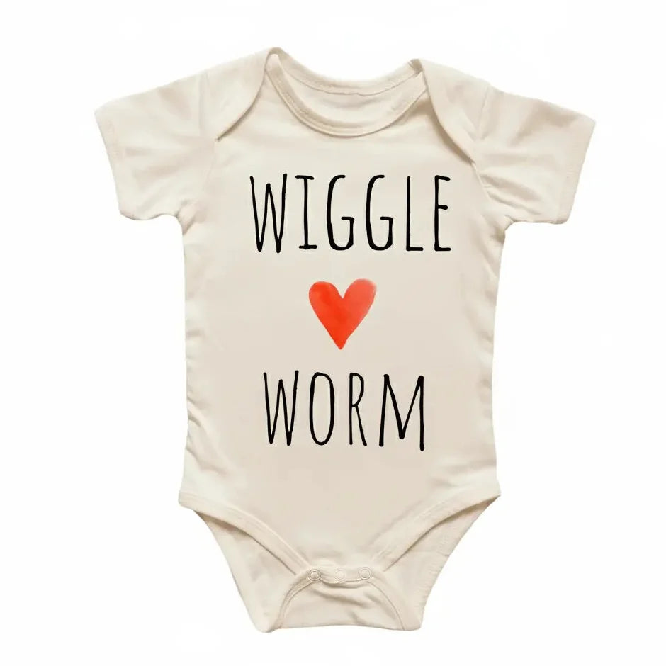 Wiggle Worm  - Baby Boy Girl Clothes Infant Bodysuit Funny Cute Newborn  Funny Cute Onesie® | North Fork Forager LLC