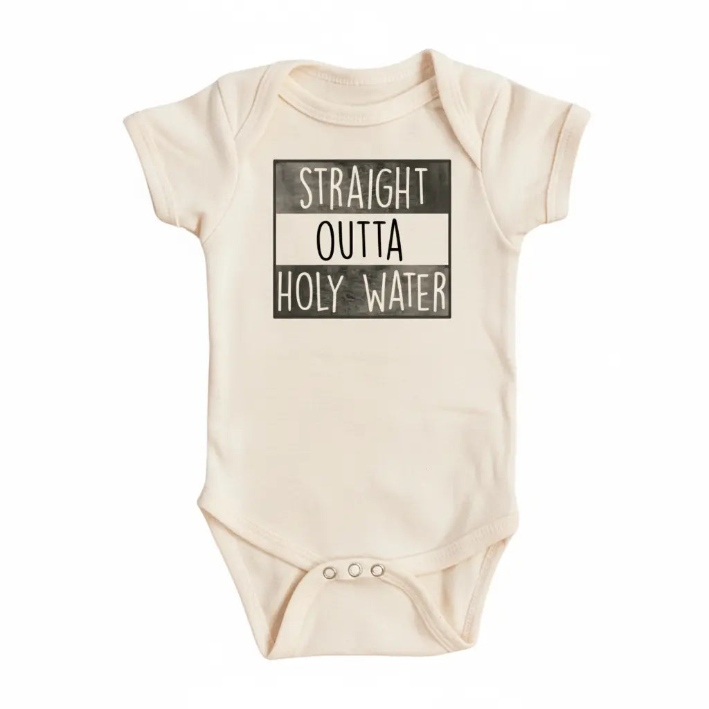 Baptism Holy Water  - Baby Boy Girl Clothes Infant Onesie® Funny Cute Newborn GS1  Funny Cute Onesie® | North Fork Forager LLC