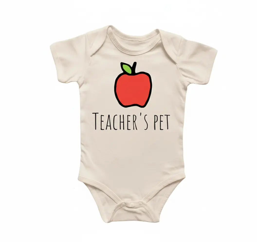 Teacher's Pet - Baby Boy Girl Clothes Infant Bodysuit Funny Cute Newborn 2  Funny Cute Onesie® | North Fork Forager LLC