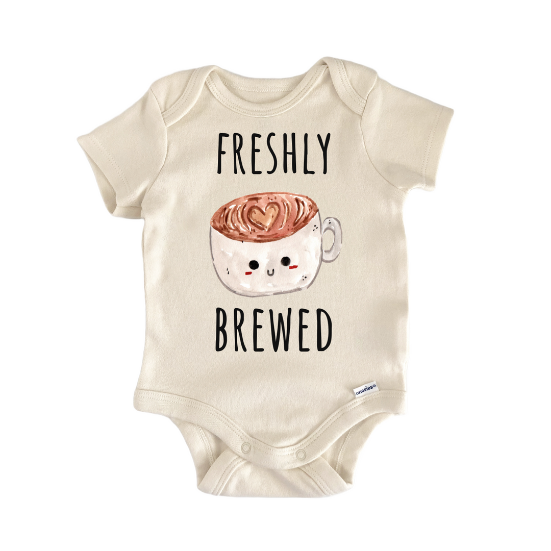 Freshly Brewed Coffee Espresso Bean Baby Gift Baby Onesie®