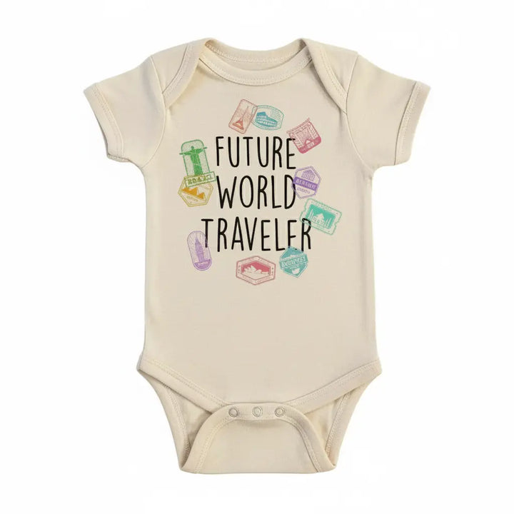Traveler Stamps - Baby Boy Girl Clothes Infant Onesie® Funny Cute Newborn GS1  Funny Cute Onesie® | North Fork Forager LLC