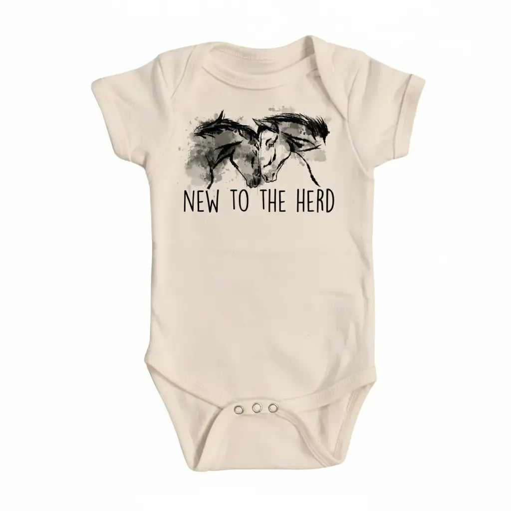 Horse Herd Ranch - Baby Boy Girl Clothes Infant Onesie® Funny Cute Newborn GS1  Funny Cute Onesie® | North Fork Forager LLC
