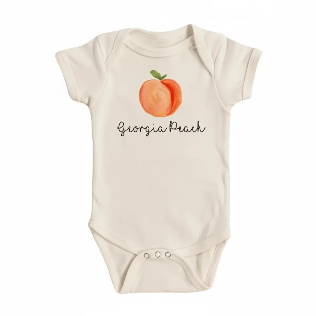 Peach Georgia - Baby Boy Girl Clothes Infant Onesie® Funny Cute Newborn GS1  Funny Cute Onesie® | North Fork Forager LLC