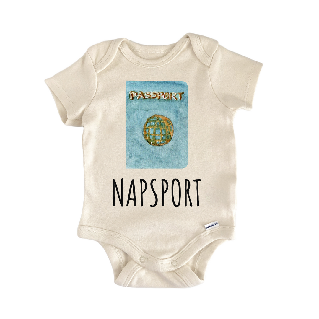 Passport Adventure Travel Airplane Baby Gift Baby Onesie®