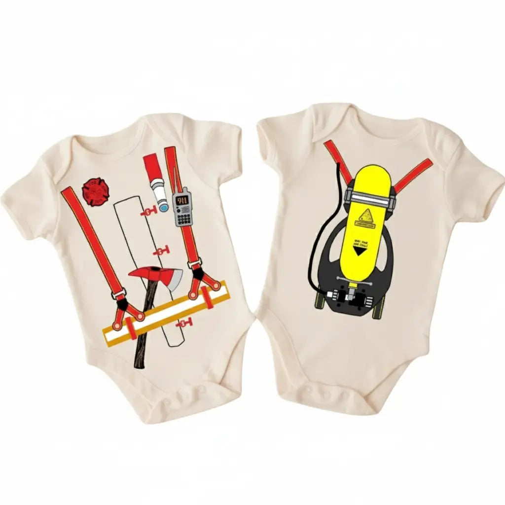 Firefighter Fireman Fire Department - Baby Boy Girl Clothes Infant Onesie® Funny GS1  Funny Cute Onesie® | North Fork Forager LLC